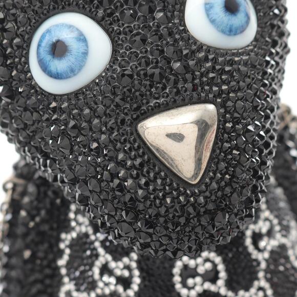 Gucci GG Teddy Bear Shoulder Bag Swarovski Crystals Black Multicolor - Picture 6 of 8